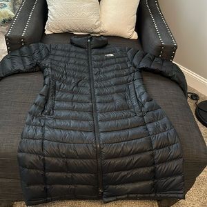 North Face Black Long puff coat X-Large